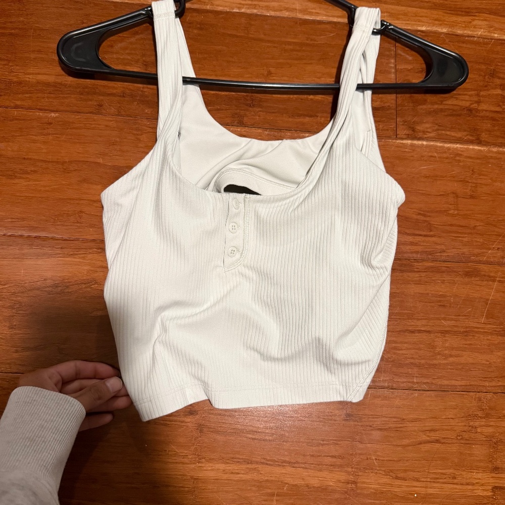 Bone lululemon ribbed align top